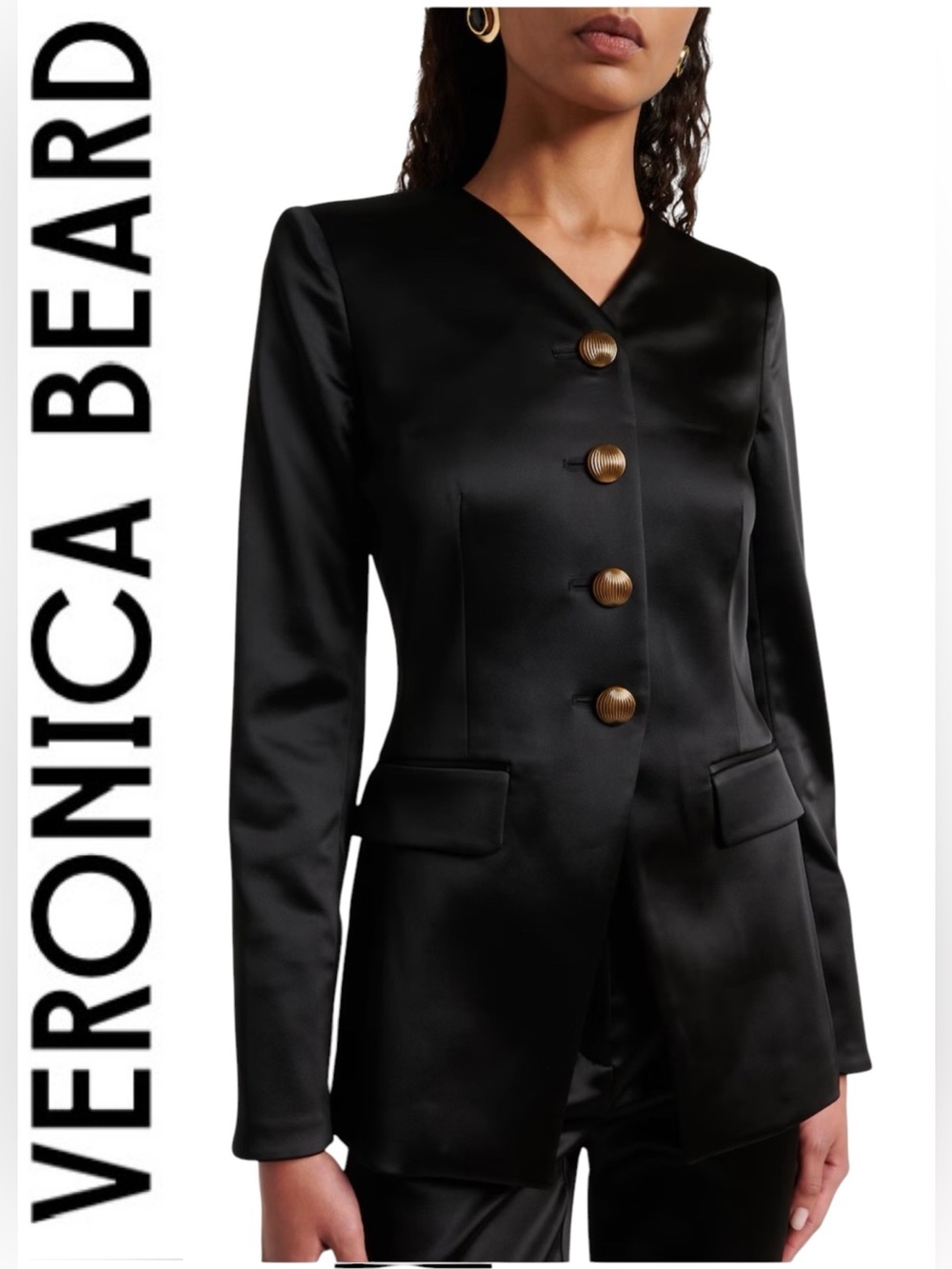 VERONICA BEARD Cynthia Tailored Satin Jacket Blazer USA Italian New
